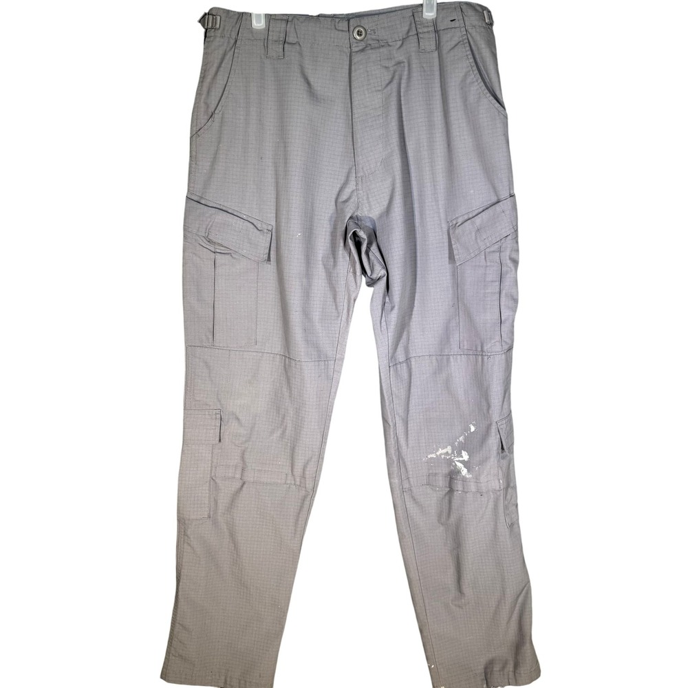 CQR Ripstop Cargo Pants Mens Medium Long Gray Tactical Utility Workwear Hiking